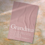 Dusty Rose Pink Grandma Granny Definition  Kitchen Towel<br><div class="desc">Personalize for your special Grandma,  Grandmother,  Granny,  Nan or Nanny to create a unique gift for birthdays,  Christmas,  mother's day or any day you want to show how much she means to you. A perfect way to show her how amazing she is every day. Designed by Thisisnotme©</div>