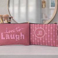Dusty Rose Pink Large Text With Flowers