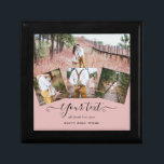 Dusty Rose Pink Newlyweds Wedding PHOTO Gift Gift Box<br><div class="desc">Add four photos of the engaged couple,  newlyweds,  and married couple to this dusty rose pink personalized script gift.</div>