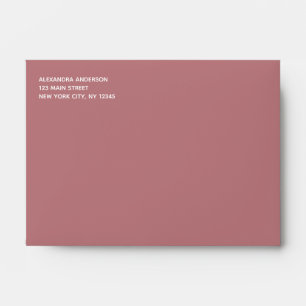 Dusty Rose Pink Simple Minimalist Coloured Envelop Envelope