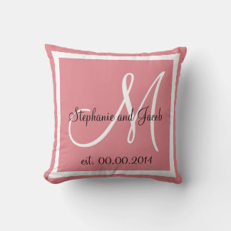 Dusty Rose Pink Wedding keepsake pillow