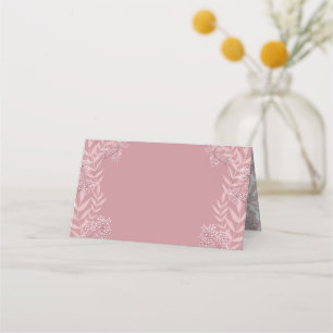 Dusty Rose Pink Wedding Vintage Botanical Place Card