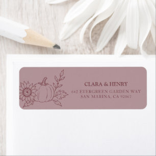 Dusty Rose Pumpkin Sunflower Wedding Return