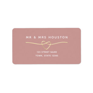 Dusty Rose Return Address Label