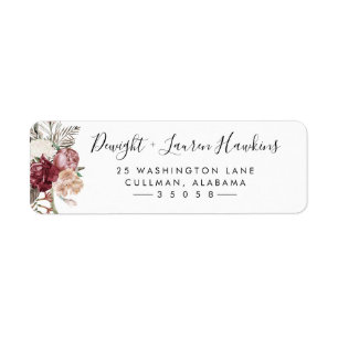 Dusty Rose Return Address Label