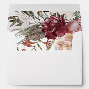 Dusty Rose Return Address on Back Flap Envelope