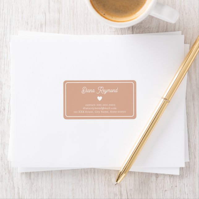 Dusty Rose Romantic Elegant Label (Insitu)