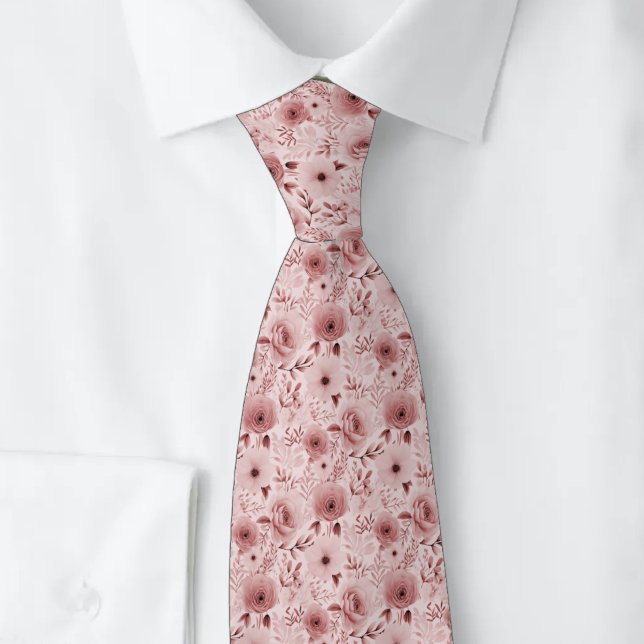 Dusty Rose Roses Tie (Creator Uploaded)
