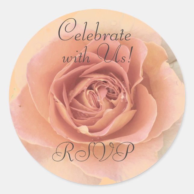 Dusty Rose RSVP Sticker (Front)