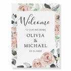 Dusty Rose Sage Green Floral Mariage Board