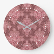 Dusty Rose Soft Pink Burgundy Elegant Damask