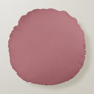Dusty Rose Solid Color  Round Pillow