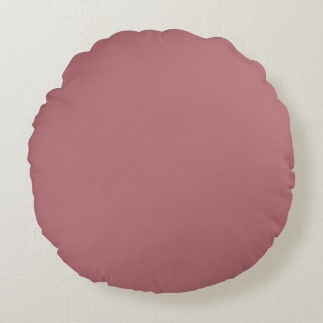 Dusty Rose Solid Color  Round Pillow (Front)
