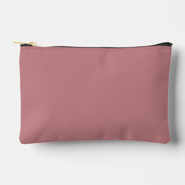 Dusty Rose Solid Colour Accessory Pouch (Front)