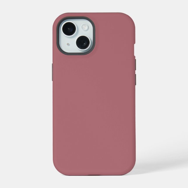 Dusty Rose Solid Colour  iPhone 15 Case (Back)