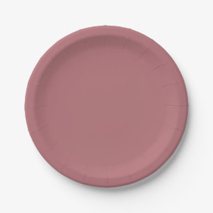 Dusty Rose Solid Colour Paper Plate