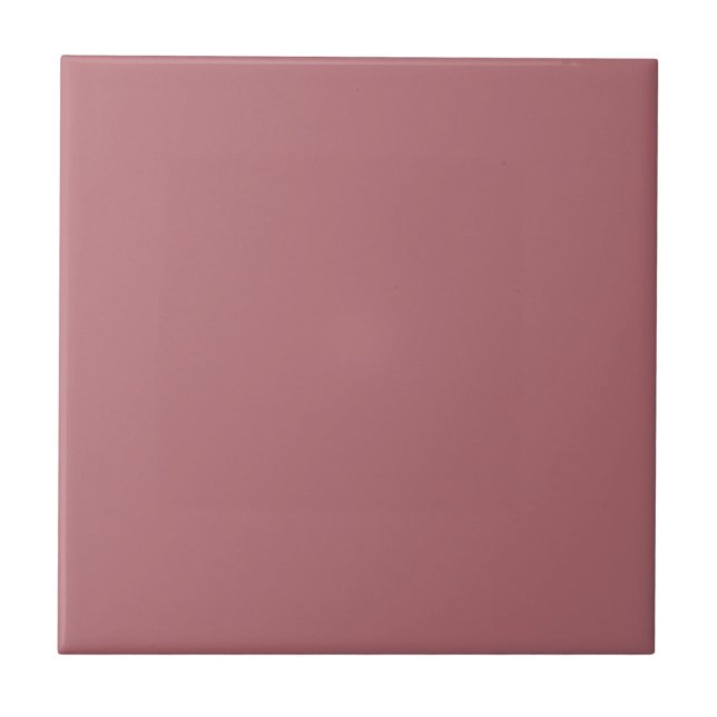 Dusty Rose Solid Colour  Tile (Front)
