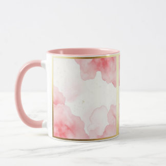 Dusty Rose Sprinkled Gold Frame Mug