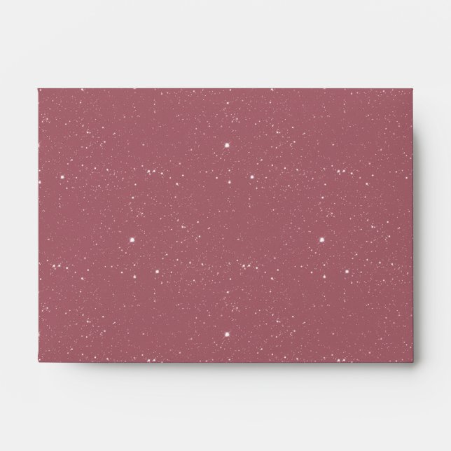 Dusty Rose Starry Night Sparkles Envelope (Front)