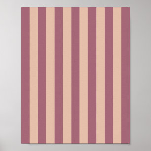 Dusty Rose Striped Poster