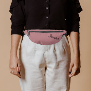 Dusty Rose Stylized Bridesmaid Name Fanny Pack