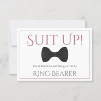 Dusty Rose Suit Up Be My Ring Bearer Fun Bow Tie