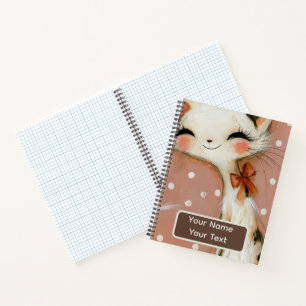 Dusty Rose Terracotta Custom Cat  Notebook