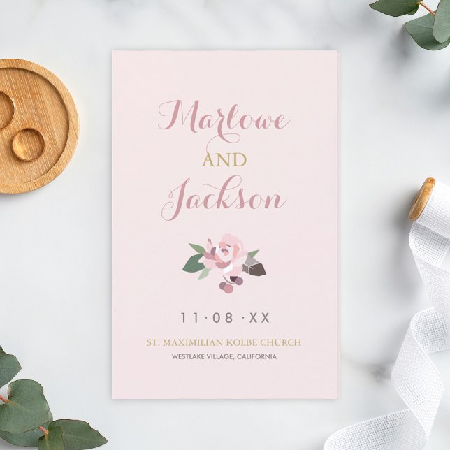 Dusty Rose Vintage Floral Boho | Pink Wedding (Creator Uploaded)