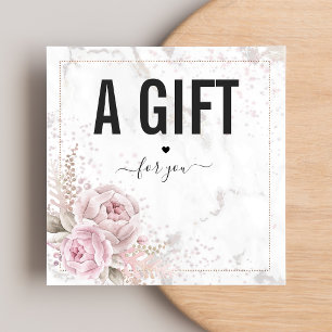 Dusty Rose Vintage Floral Logo Beauty Salon Makeup