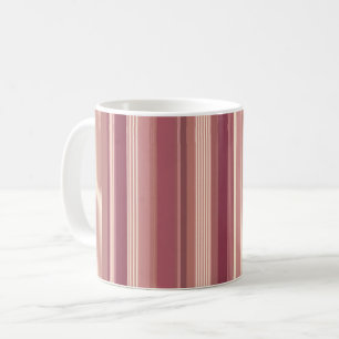 Dusty Rose Warm Muted Pinks Bold Stripes Coffee Mug