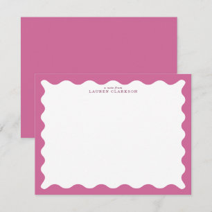 Dusty Rose Wavy Frame Note Card