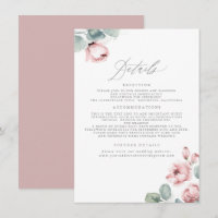 Dusty Rose Wedding Details Enclosure