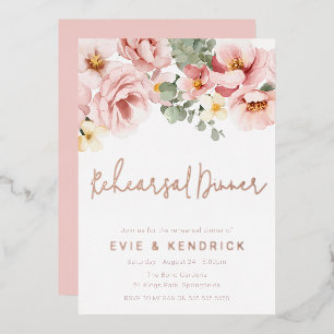 Dusty Rose Wedding Rehearsal Dinner Rose Gold