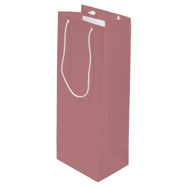 Dusty Rose Wine Gift Bag (Front Angled)