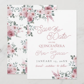 Dusty Rose Xv Save the Date