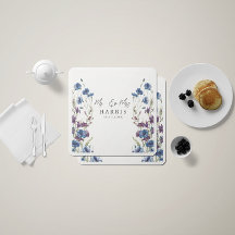 Dusty Royal Blue Purple Bloom Wedding