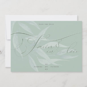 Dusty Sage Anemone Foliage Forever in Love Save The Date