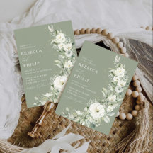 Dusty Sage Green Faire-part de mariage