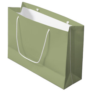 Dusty Sage Green Solid Colour Large Gift Bag