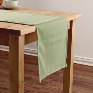 Dusty Sage Green Solid Colour Short Table Runner