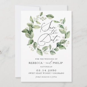 Dusty Sage Green Wedding Enregistrer La Carte Date