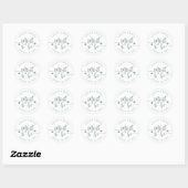 Dusty Sage | Mint to Be Personalized Wedding Favou Classic Round Sticker (Sheet)