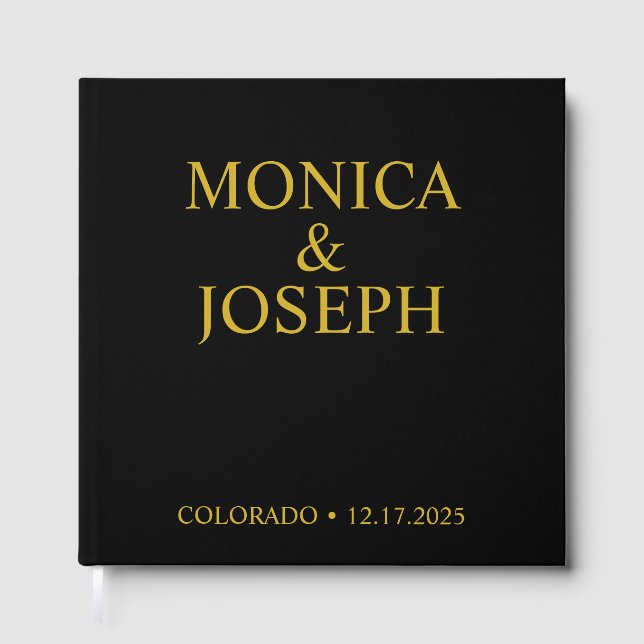 Dusty Sky Blue Guest Book Gift, Personalized Luxur (Front)