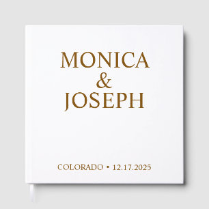 Dusty Sky Blue Guest Book Gift, Personalized Luxur