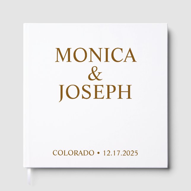 Dusty Sky Blue Guest Book Gift, Personalized Luxur (Front)