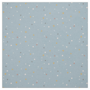Dusty Slate Blue Gold Muted Hearts Baby Nursery Fabric