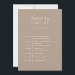 Dusty Taupe Timeline & Welcome | Neutral Wedding  Invitation<br><div class="desc">This thoughtfully designed double sided wedding card in dusty taupe is created for couples who value understated elegance and timeless design. The warm taupe background offering a calm, balanced tone that feels modern, refined, and effortlessly sophisticated. One side of the card features a wedding day timeline, presenting the flow of...</div>
