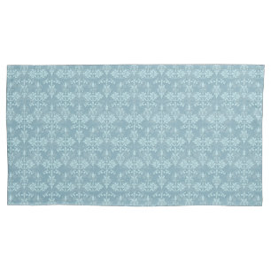 Dusty Teal Damask Pattern Victorian Boho Pillowcase