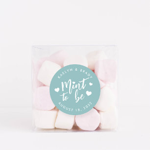 Dusty Teal   Mint to Be Personalized Wedding Favou Classic Round Sticker