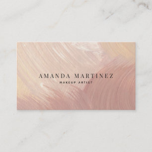 Dusty Terracotta Brushstrokes Social Media Business Card